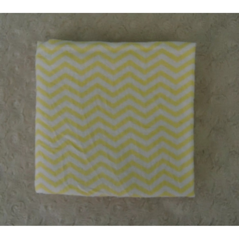 Swiggles Chevron Baby Blanket Yellow White Receiving Flannel Swaddle Zig Zag